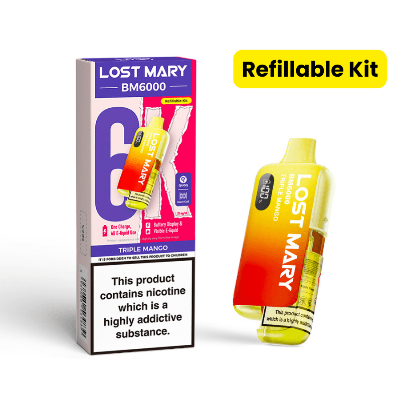 Lost Mary BM6000 Prefilled Kit | £7 - Avalanche Vapes Triple MangoKIT