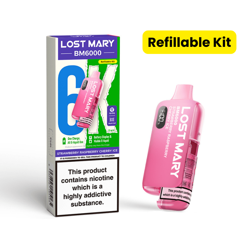 Lost Mary BM6000 Prefilled Kit | £7 - Avalanche Vapes Strawberry Raspberry Cherry IceKIT