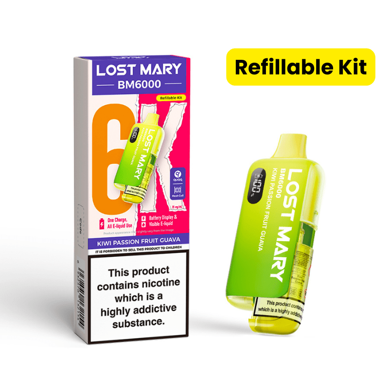 Lost Mary BM6000 Prefilled Kit | £7 - Avalanche Vapes Kiwi Passionfruit GuavaKIT