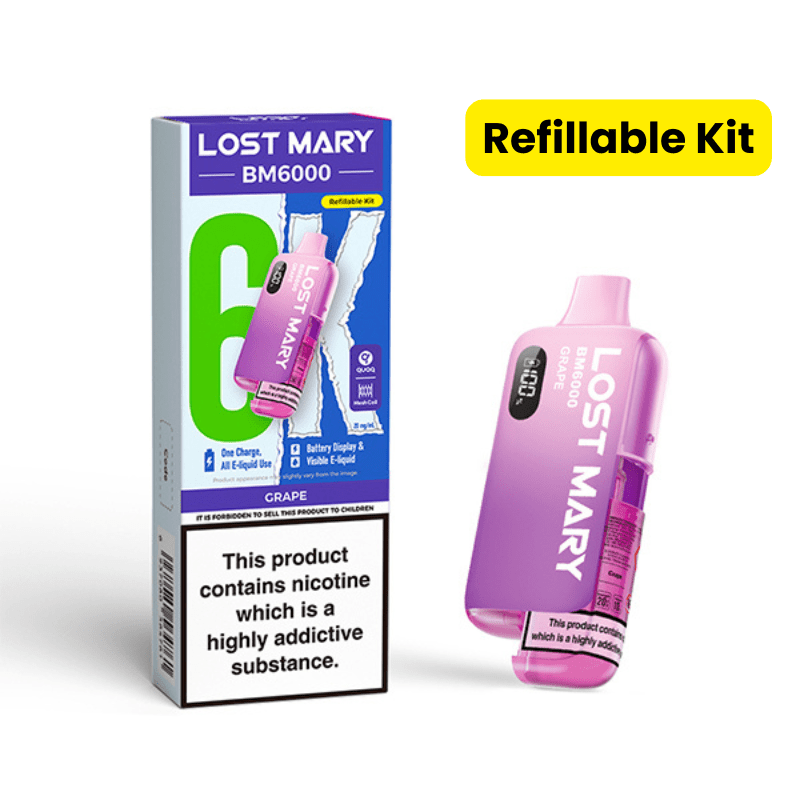 Lost Mary BM6000 Prefilled Kit | £7 - Avalanche Vapes GrapeKIT