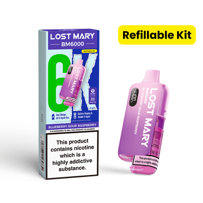 Lost Mary BM6000 Prefilled Kit | £7 - Avalanche Vapes Blue Sour RaspberryKIT
