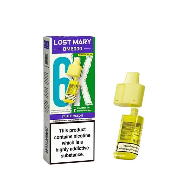 Lost Mary BM6000 Prefilled Pods | £5 - Avalanche Vapes Triple melonPODS