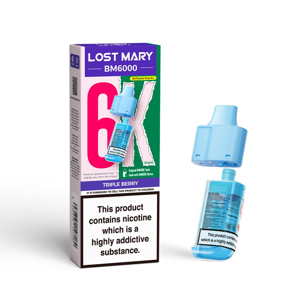 Lost Mary BM6000 Prefilled Pods | £5 - Avalanche Vapes Triple BerryPODS