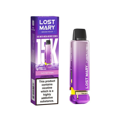 Lost Mary Nera 15K Pods | £6 - Avalanche Vapes Summer GrapePODS