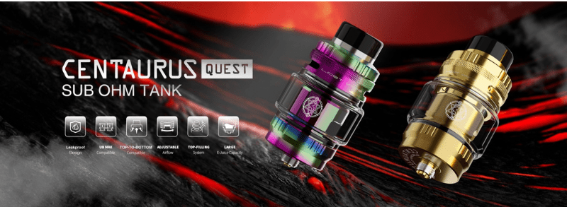 Lost Vape Centaurus Sub Ohm Tank | £19 - Avalanche Vapes Gunmetal