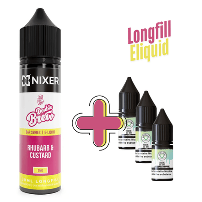 Ohm Brew Longfill + 3 Salts - Avalanche Vapes Rhubarb Custard