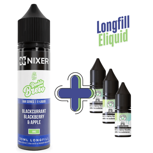 Ohm Brew Longfill + 3 Salts - Avalanche Vapes Blackcurrant Blackberry Apple