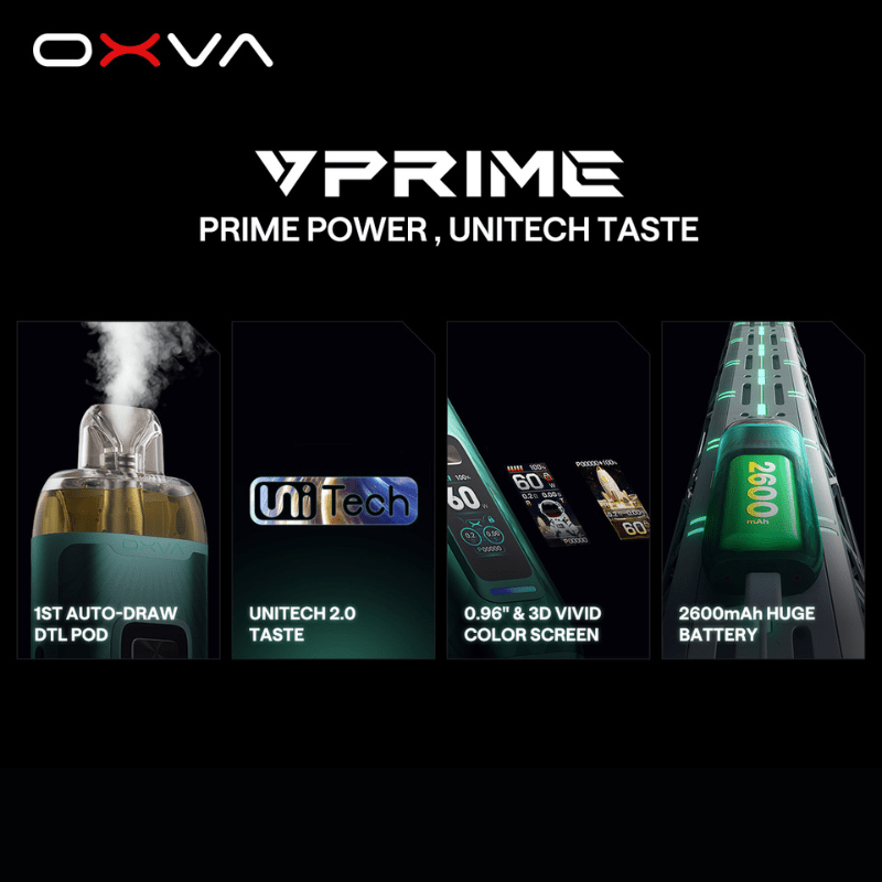 Oxva VPrime Kit | £23 - Avalanche Vapes Natural Green