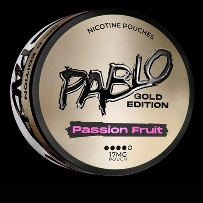 Pablo Gold Edition Nicotine Pouches | 17mg | 5 Tins for £15 | £3.50 - Avalanche Vapes Passion Fruit17mg
