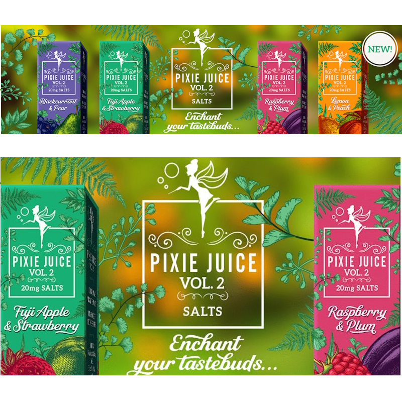 Pixie Juice Vol 2 Nic Salt | £1 - Avalanche Vapes Fuji Apple & Strawberry20mg