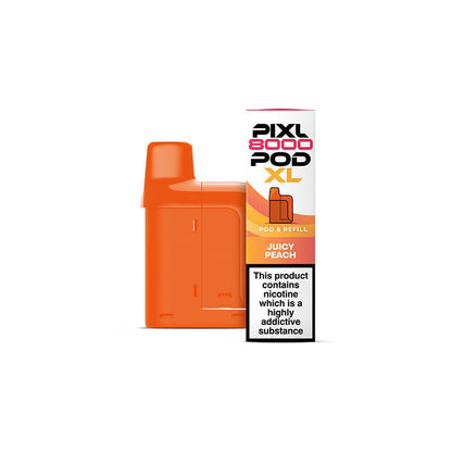 PIXL 8000 Prefilled Pods | £6 - Avalanche Vapes Juicy PeachPODS