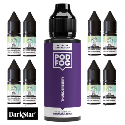 Pod Fog Longfill + 8 Nic Salts | £5 - Avalanche Vapes Thunderberry/ 14mg Inc 8 Salt Shots