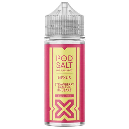 Pod Salt Nexus 70/30 | 100ml + 2 Nics | £6 - Avalanche Vapes Strawberry Banana Rhubarb