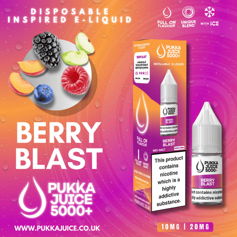 Pukka Juice 5000+ Nic Salt | £1 - Avalanche Vapes Fizzy Pop10mg