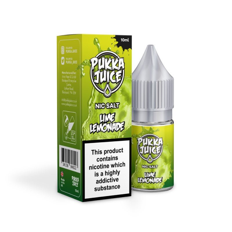 Pukka Juice Nic Salt | £1 - Avalanche Vapes Lime Lemonade10mg