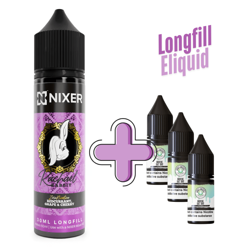 Rabbit Series Longfill + 3 Nic Salts | £8 - Avalanche Vapes Rachael Rabbit - Redcurrant Grape and Cherry/ 9mg (Inc 3 Salt Shots)