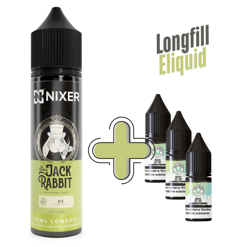 Rabbit Series Longfill + 3 Nic Salts | £8 - Avalanche Vapes Jack Rabbit - Rio/ 9mg (Inc 3 Salt Shots)