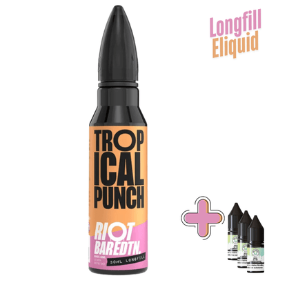 Riot Squad BAR EDTN Longfill + 3 Nic Salts | £7 - Avalanche Vapes Tropical Punch/ 9mg (inc 3 Salt shots)