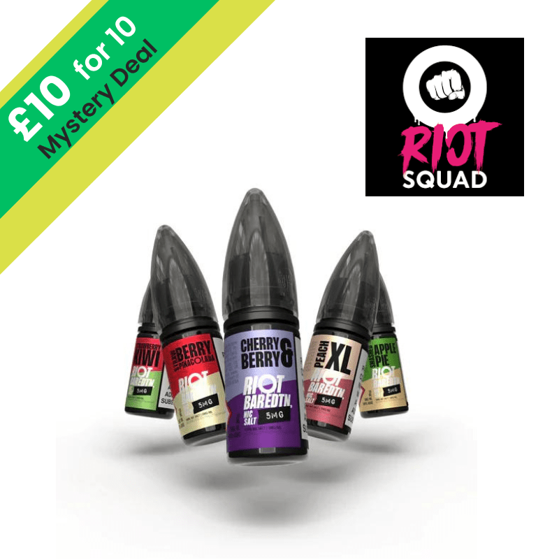 Salts Mystery Deal £7 for 10 - Avalanche Vapes Riot Squad (Mystery 10)20mg