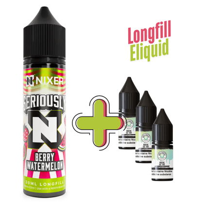 Seriously Longfill + 3 Nic Salts | £8 - Avalanche Vapes Berry Watermelon/ 9mg Inc 3 Salt Shots