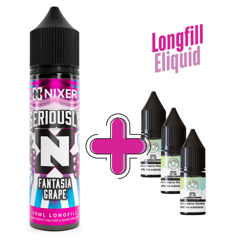 Seriously Longfill + 3 Nic Salts | £8 - Avalanche Vapes Fantasia Grape/ 9mg Inc 3 Salt Shots
