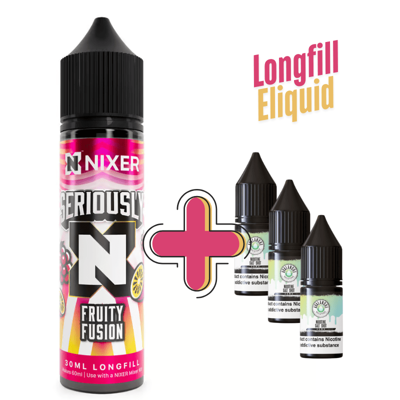Seriously Longfill + 3 Nic Salts | £8 - Avalanche Vapes Fruity Fusion/ 9mg Inc 3 Salt Shots