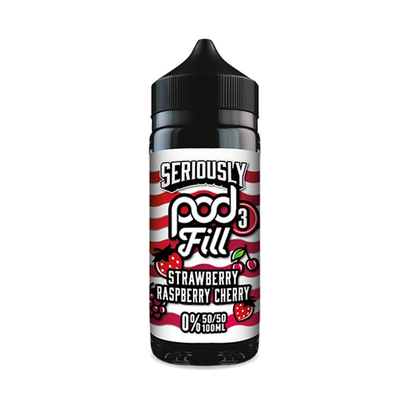 Seriously Pod Fill 3 50/50 | 100ml + 2 Nics | £7 - Avalanche Vapes Strawberry Raspberry Cherry