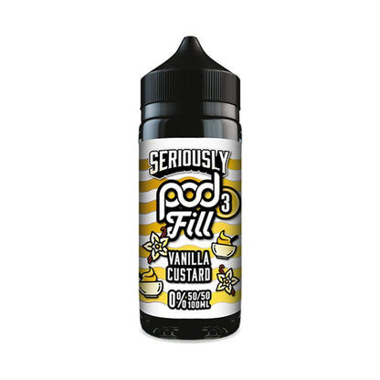 Seriously Pod Fill 3 50/50 | 100ml + 2 Nics | £7 - Avalanche Vapes Vanilla Custard