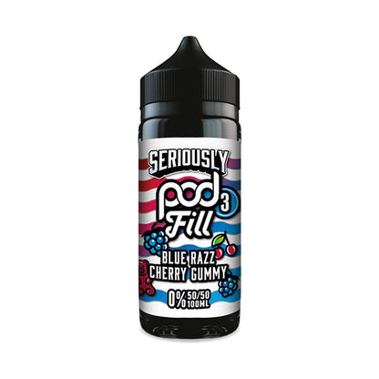 Seriously Pod Fill 3 50/50 | 100ml + 2 Nics | £7 - Avalanche Vapes Blue Razz Cherry Gummy