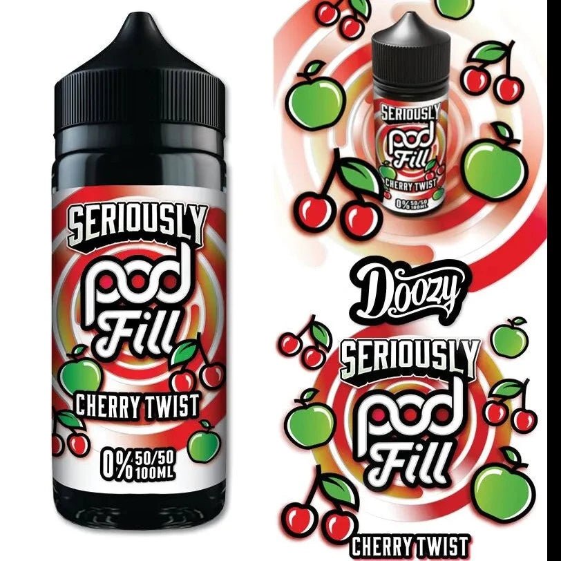 Seriously Pod Fill 50/50 Shortfill | 100ml + 2 Nics | £7 - Avalanche Vapes Cherry Twist