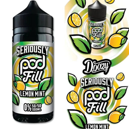Seriously Pod Fill 50/50 Shortfill | 100ml + 2 Nics | £7 - Avalanche Vapes Lemon Mint
