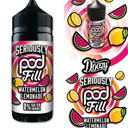 Seriously Pod Fill 50/50 Shortfill | 100ml + 2 Nics | £7 - Avalanche Vapes Watermelon Lemonade