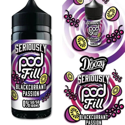 Seriously Pod Fill 50/50 Shortfill | 100ml + 2 Nics | £7 - Avalanche Vapes Blackcurrant Passion