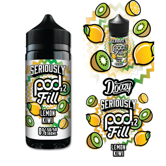 Seriously Pod Fill X2 50/50 | 100ml + 2 Nics | £7 - Avalanche Vapes Lemon Kiwi