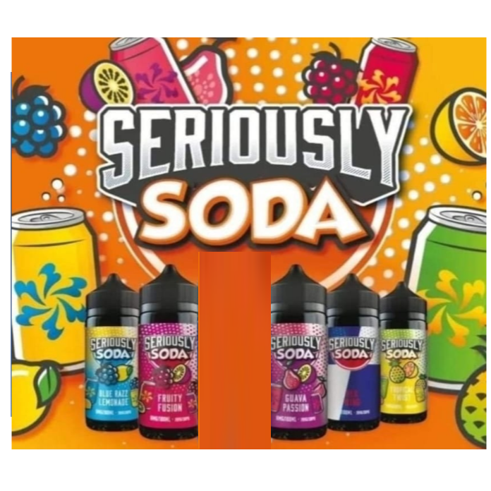 Seriously Soda 70/30 | 100ml + 2 Nics | £7 - Avalanche Vapes Blue Razz Lemonade