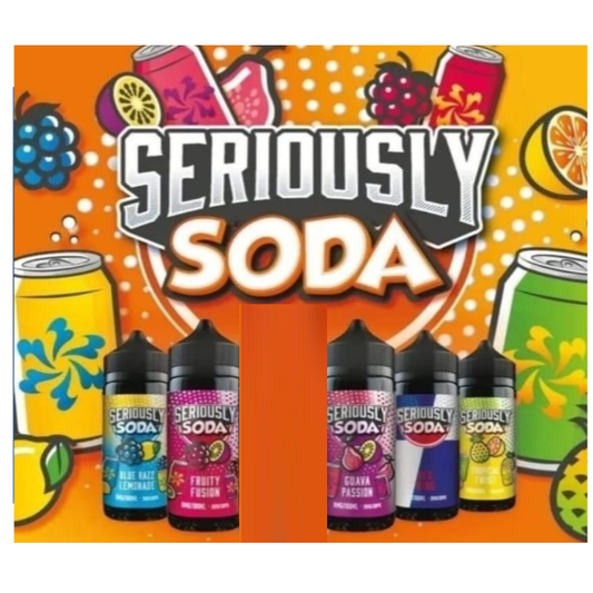 Seriously Soda 70/30 | 100ml + 2 Nics | £7 - Avalanche Vapes Blue Razz Lemonade