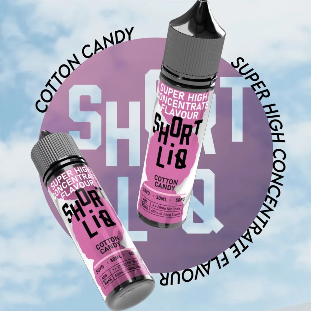 Short Liq Longfill + 3 Nic Salts | £5.50 - Avalanche Vapes Cotton Candy/ 9mg Inc 3 Salt Shots