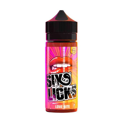 Six Licks 70/30 | 100ml + 2 Nics | £10 - Avalanche Vapes Love Bite