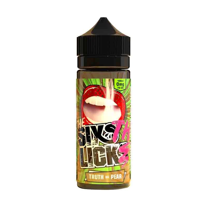 Six Licks 70/30 | 100ml + 2 Nics | £10 - Avalanche Vapes Truth or Pear