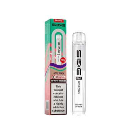 SKE Crystal Bar 600 Prefilled Pods | 10 for £20 | £2.50 - Avalanche Vapes Apple PeachPOD