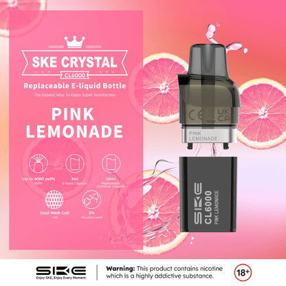 SKE Crystal CL6000 Prefilled Pods | £5 - Avalanche Vapes Cherry IcePODS