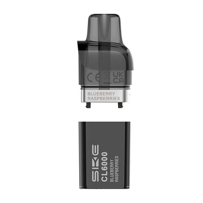 SKE Crystal CL6000 Prefilled Pods | £5 - Avalanche Vapes Blueberry RaspberryPODS