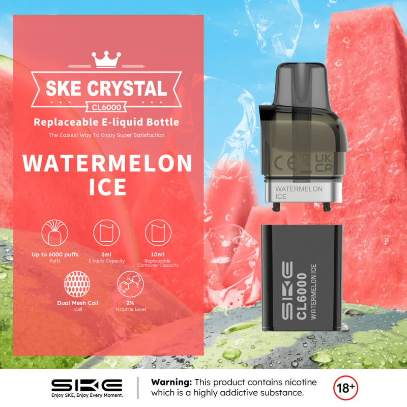 SKE Crystal CL6000 Prefilled Pods | £5 - Avalanche Vapes Blueberry RaspberryPODS