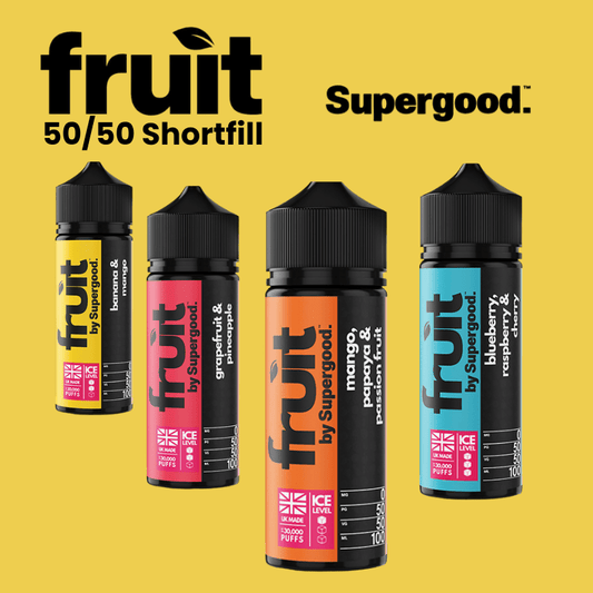 Supergood Fruit 50/50 | 100ml + 2 Nics | £9 - Avalanche Vapes Banana & Mango