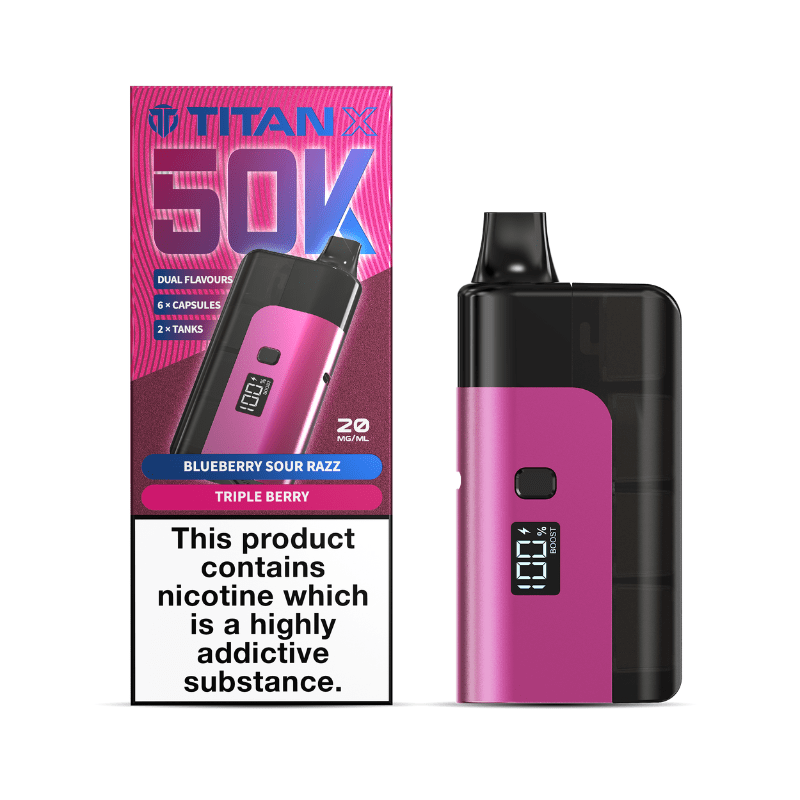 Titan X 50K Prefilled Kit | £10 - Avalanche Vapes Dual Banana Ice - Sour AppleKIT