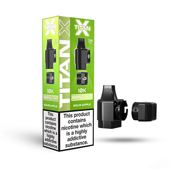 Titan X Prefilled Pods | £6 - Avalanche Vapes Sour ApplePODS