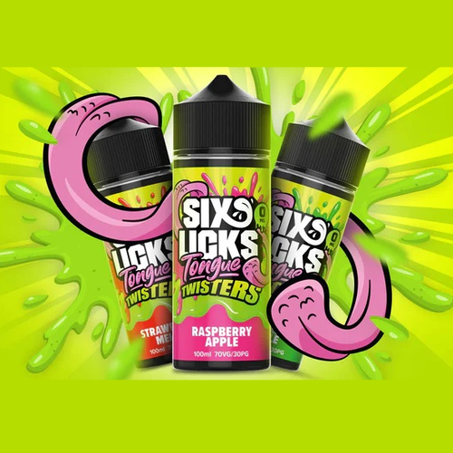 Six Licks Tongue Twister 100ml + 2 Nics £10