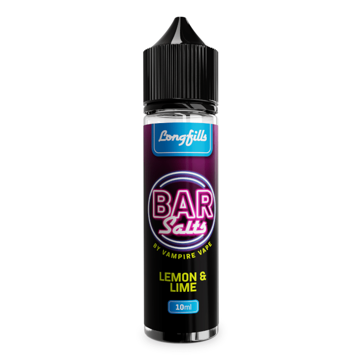 Vampire Bar Salts Longfill + 3 Nic Salts | £6 - Avalanche Vapes Lemon and Lime/ 9mg inc 3 Salt shots