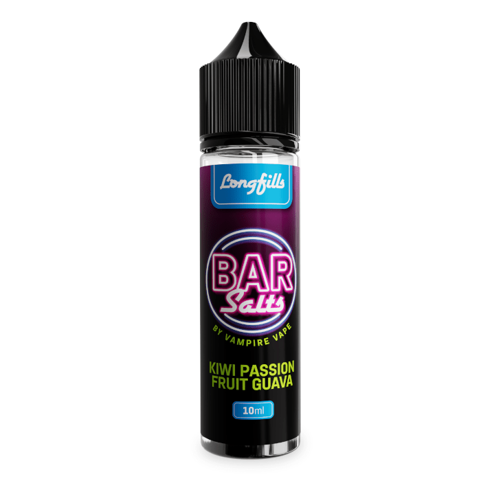 Vampire Bar Salts Longfill + 3 Nic Salts | £6 - Avalanche Vapes Kiwi Passion Fruit Guava/ 9mg inc 3 Salt shots