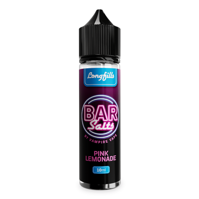 Vampire Bar Salts Longfill + 3 Nic Salts | £6 - Avalanche Vapes Pink Lemonade/ 9mg inc 3 Salt shots
